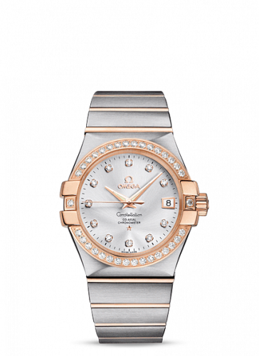 Omega Constellation Co-Axial 35 Stainless Steel / Red Gold / Diamond / Silver 123.25.35.20.52.001
