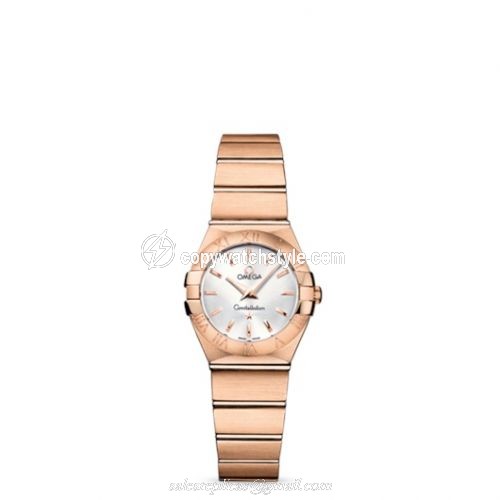 Omega Constellation Quartz 24 Brushed Red Gold / Silver 123.50.24.60.02.001 Omega Constellation Quartz 24 Brushed Red Gold / Silver 123.50.24.60.02.001