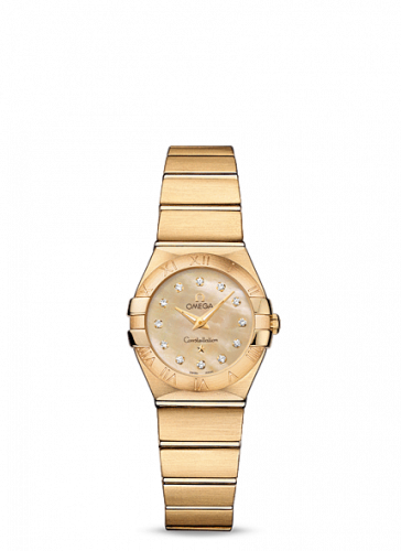 Omega Constellation Quartz 24 Brushed Yellow Gold / Champagne MOP 123.50.24.60.57.001 Omega Constellation Quartz 24 Brushed Yellow Gold / Champagne MOP 123.50.24.60.57.001