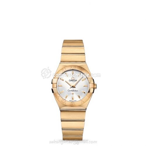 Omega Constellation Quartz 27 Brushed Yellow Gold / Silver 123.50.27.60.02.002 Omega Constellation Quartz 27 Brushed Yellow Gold / Silver 123.50.27.60.02.002