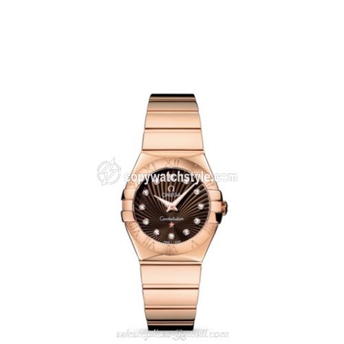 Omega Constellation Quartz 27 Polished Red Gold / Brown Supernova 123.50.27.60.63.002 Omega Constellation Quartz 27 Polished Red Gold / Brown Supernova 123.50.27.60.63.002