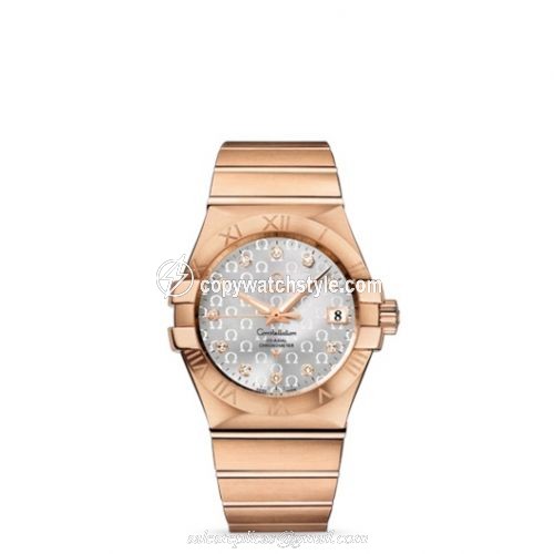 Omega Constellation Co-Axial 35 Red Gold / Silver Omega 123.50.35.20.52.003