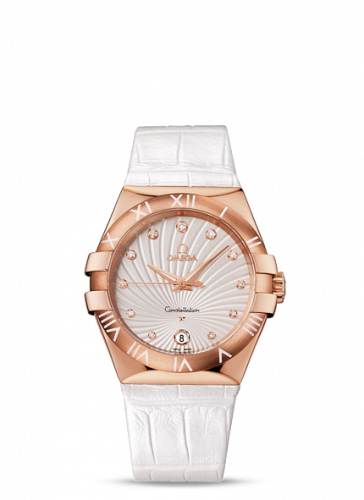 Omega Constellation Quartz 35 Red Gold / White Supernova / Alligator 123.53.35.60.52.001 Omega Constellation Quartz 35 Red Gold / White Supernova / Alligator 123.53.35.60.52.001