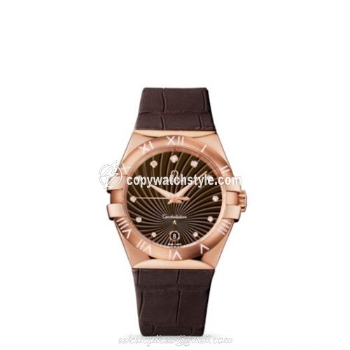 Omega Constellation Quartz 35 Red Gold / Brown Supernova / Alligator 123.53.35.60.63.001 Omega Constellation Quartz 35 Red Gold / Brown Supernova / Alligator 123.53.35.60.63.001