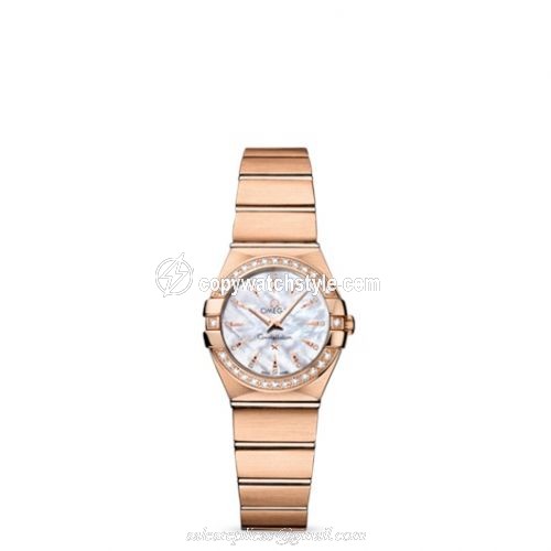 Omega Constellation Quartz 24 Brushed Red Gold / Diamond / MOP 123.55.24.60.55.002