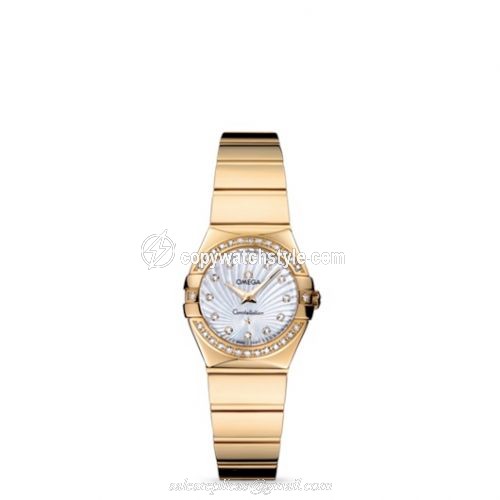 Omega Constellation Quartz 24 Polished Yellow Gold / Diamond / MOP Supernova 123.55.24.60.55.007