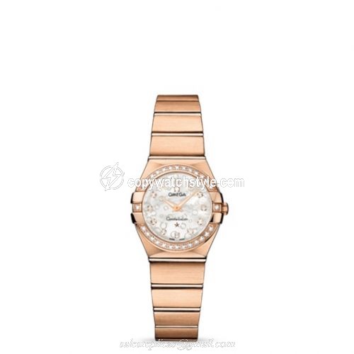 Omega Constellation Quartz 24 Brushed Red Gold / Diamond / MOP Omega 123.55.24.60.55.015 Omega Constellation Quartz 24 Brushed Red Gold / Diamond / MOP Omega 123.55.24.60.55.015