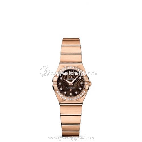 Omega Constellation Quartz 24 Brushed Red Gold / Diamond / Brown Supernova 123.55.24.60.63.001 Omega Constellation Quartz 24 Brushed Red Gold / Diamond / Brown Supernova 123.55.24.60.63.001