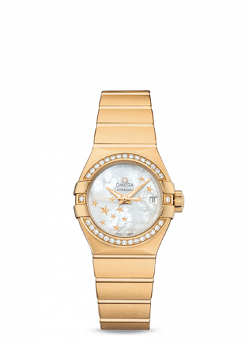 Omega Constellation Co-Axial 27 Brushed Yellow Gold / Diamond / MOP Stars 123.55.27.20.05.001 Omega Constellation Co-Axial 27 Brushed Yellow Gold / Diamond / MOP Stars 123.55.27.20.05.001