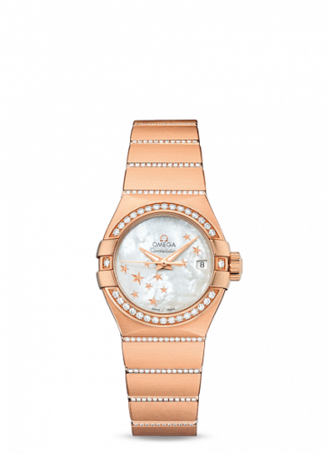 Omega Constellation Co-Axial 27 Brushed Red Gold / Diamond / MOP Stars 123.55.27.20.05.004 Omega Constellation Co-Axial 27 Brushed Red Gold / Diamond / MOP Stars 123.55.27.20.05.004