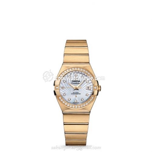 Omega Constellation Co-Axial 27 Brushed Yellow Gold / Diamond / MOP Supernova 123.55.27.20.55.002 Omega Constellation Co-Axial 27 Brushed Yellow Gold / Diamond / MOP Supernova 123.55.27.20.55.002
