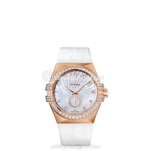 Omega Constellation Co-Axial 35 Small Seconds Red Gold / Diamond / MOP Supernova 123.58.35.20.55.001 Omega Constellation Co-Axial 35 Small Seconds Red Gold / Diamond / MOP Supernova 123.58.35.20.55.001