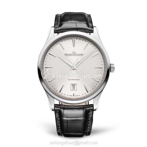 Jaeger-LeCoultre Master Ultra Thin Date Stainless Steel / Silver / Alligator 1238420 Jaeger-LeCoultre Master Ultra Thin Date Stainless Steel / Silver / Alligator 1238420