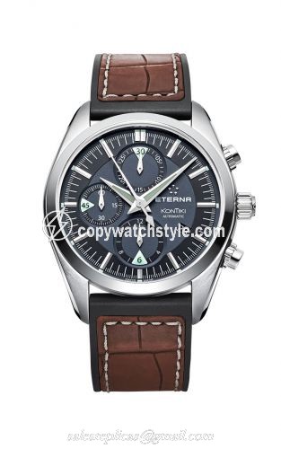 Eterna KonTiki Chronograph Black / Strap 1241.41.41.1307 Eterna KonTiki Chronograph Black / Strap 1241.41.41.1307