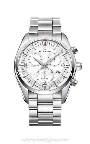 Eterna KonTiki Quartz Chronograph Silver / Bracelet 1250.41.11.0217 Eterna KonTiki Quartz Chronograph Silver / Bracelet 1250.41.11.0217