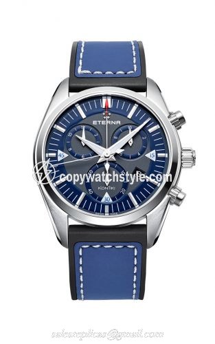 Eterna KonTiki Quartz Chronograph Blue 1250.41.81.1303 Eterna KonTiki Quartz Chronograph Blue 1250.41.81.1303