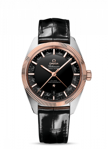 Omega Globemaster Annual Calendar Stainless Steel / Sedna Gold / Black 130.23.41.22.01.001 Omega Globemaster Annual Calendar Stainless Steel / Sedna Gold / Black 130.23.41.22.01.001