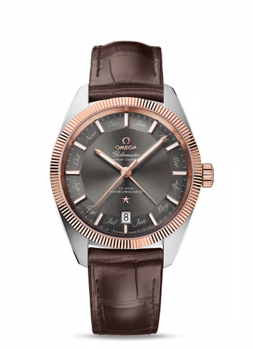 Omega Globemaster Annual Calendar Stainless Steel / Sedna Gold / Grey 130.23.41.22.06.001 Omega Globemaster Annual Calendar Stainless Steel / Sedna Gold / Grey 130.23.41.22.06.001