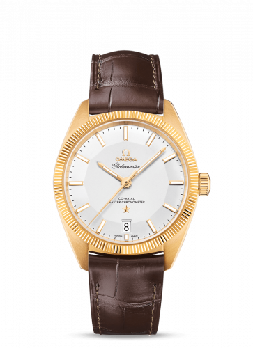 Omega Globemaster Yellow Gold / Silver / Leather 130.53.39.21.02.002 Omega Globemaster Yellow Gold / Silver / Leather 130.53.39.21.02.002