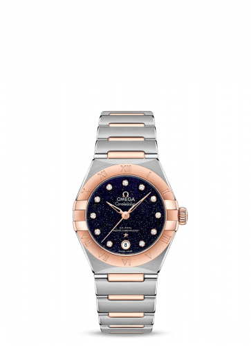 Omega Constellation Manhattan 29 Co-Axial Master Chronometer Stainless Steel / Sedna Gold / Aventurine 131.20.29.20.53.002