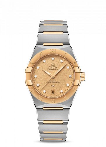 Omega Constellation Master Chronometer 36 Stainless Steel / Yellow Gold / Champagne - Diamond / Bracelet 131.20.36.20.58.001 Omega Constellation Master Chronometer 36 Stainless Steel / Yellow Gold / Champagne - Diamond / Bracelet 131.20.36.20.58.001