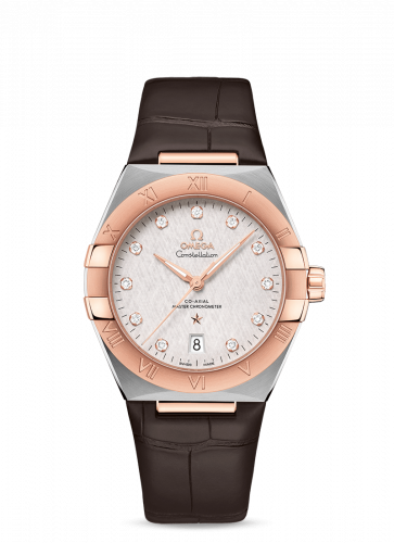 Omega Constellation Master Chronometer 39 Stainless Steel / Sedna / Silver-Diamond / Alligator 131.23.39.20.52.001 Omega Constellation Master Chronometer 39 Stainless Steel / Sedna / Silver-Diamond / Alligator 131.23.39.20.52.001