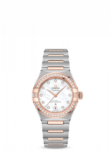 Omega Constellation Manhattan 29 Co-Axial Master Chronometer Stainless Steel / Sedna Gold / MOP / Diamond 131.25.29.20.55.001