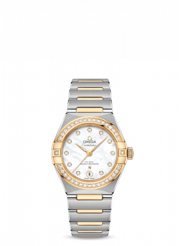 Omega Constellation Manhattan 29 Co-Axial Master Chronometer Stainless Steel / Yellow Gold / MOP / Diamond 131.25.29.20.55.002