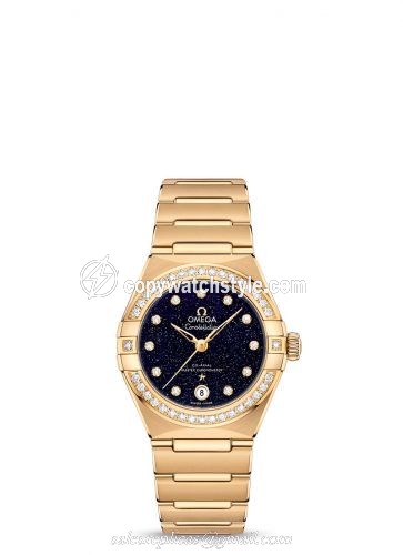 Omega Constellation Manhattan 29 Co-Axial Master Chronometer Yellow Gold / Aventurine / Diamond 131.55.29.20.53.002 Omega Constellation Manhattan 29 Co-Axial Master Chronometer Yellow Gold / Aventurine / Diamond 131.55.29.20.53.002