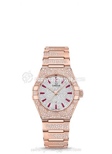 Omega Constellation Manhattan 29 Co-Axial Master Chronometer Sedna Gold / Snow / Bracelet 131.55.29.20.99.003