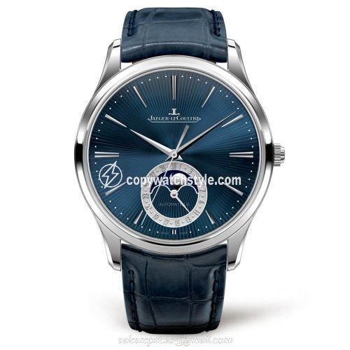 Jaeger-LeCoultre Master Ultra Thin Moon White Gold / Enamel / Alligator 13635E1 Jaeger-LeCoultre Master Ultra Thin Moon White Gold / Enamel / Alligator 13635E1