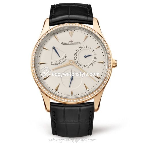 Jaeger-LeCoultre Master Ultra Thin Reserve de Marche Pink Gold / Diamond / Eggshell 1372501 Jaeger-LeCoultre Master Ultra Thin Reserve de Marche Pink Gold / Diamond / Eggshell 1372501