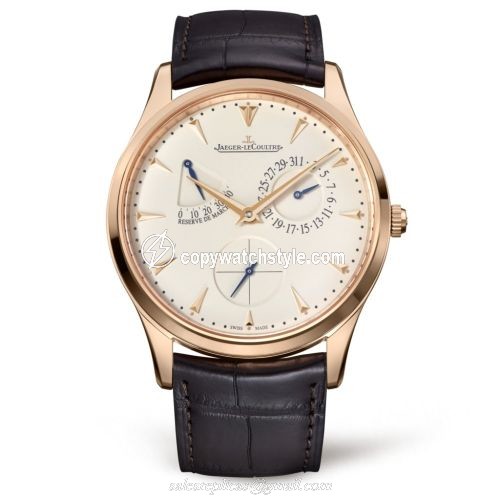 Jaeger-LeCoultre Master Ultra Thin Reserve de Marche Pink Gold / Eggshell / Alligator 1372520 Jaeger-LeCoultre Master Ultra Thin Reserve de Marche Pink Gold / Eggshell / Alligator 1372520
