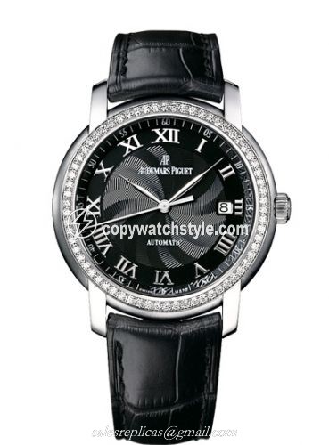 Audemars Piguet Jules Audemars Selfwinding White Gold / Diamond / Black 15140BC.ZZ.A002CR.03