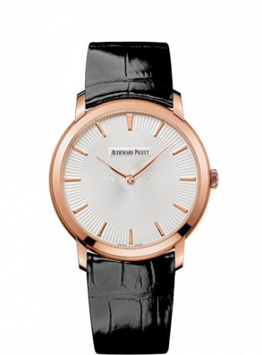 Audemars Piguet Jules Audemars 15180 Extra-Thin Pink Gold / Silver Guilloche 15180OR.OO.A102CR.01 Audemars Piguet Jules Audemars 15180 Extra-Thin Pink Gold / Silver Guilloche 15180OR.OO.A102CR.01