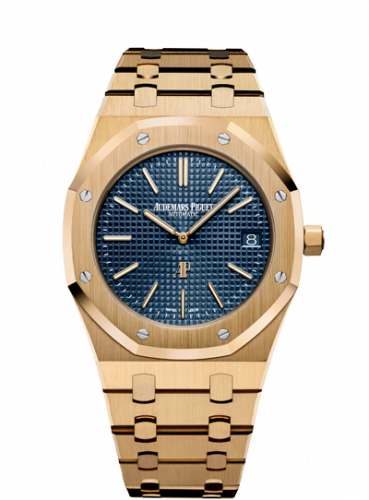 Audemars Piguet Royal Oak Extra-Thin Yellow Gold / Blue 15202BA.OO.1240BA.01 Audemars Piguet Royal Oak Extra-Thin Yellow Gold / Blue 15202BA.OO.1240BA.01