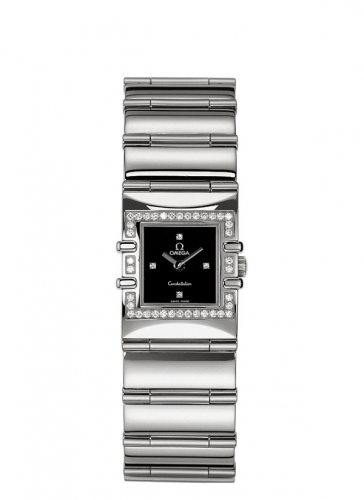 Omega Constellation Quadra Quartz 19.3 Stainless Steel / Diamond / Black 1528.46.00