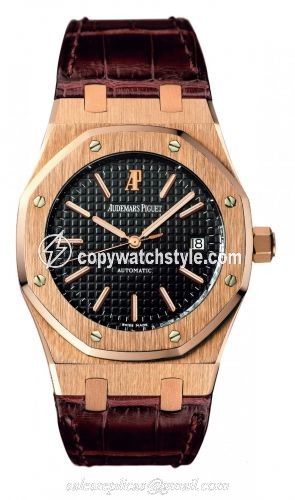 Audemars Piguet Royal Oak 15300 Date Pink Gold / Black / Strap 15300OR.OO.D088CR.01 Audemars Piguet Royal Oak 15300 Date Pink Gold / Black / Strap 15300OR.OO.D088CR.01