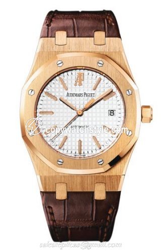 Audemars Piguet Royal Oak 15300 Pink Gold / Silver / Strap 15300OR.OO.D088CR.02 Audemars Piguet Royal Oak 15300 Pink Gold / Silver / Strap 15300OR.OO.D088CR.02