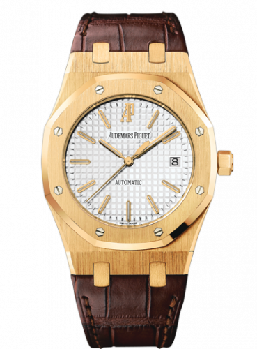 Audemars Piguet Royal Oak 15300 Yellow Gold / Silver/ Strap 15300BA.OO.D088CR.01 Audemars Piguet Royal Oak 15300 Yellow Gold / Silver/ Strap 15300BA.OO.D088CR.01