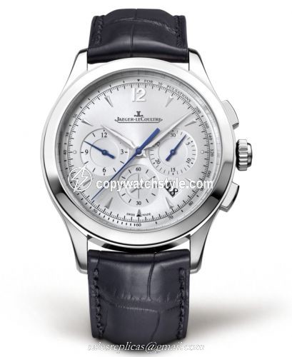 Jaeger-LeCoultre Master Chronograph Stainless Steel / Silver / Alligator 1538420