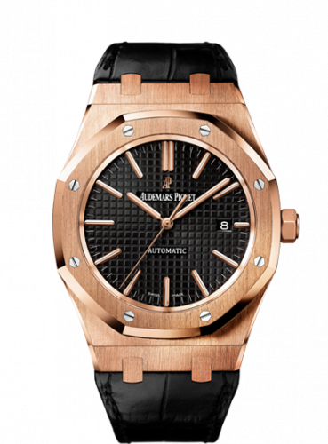 Audemars Piguet Royal Oak 15400 Pink Gold / Black / Strap 15400OR.OO.D002CR.01 Audemars Piguet Royal Oak 15400 Pink Gold / Black / Strap 15400OR.OO.D002CR.01