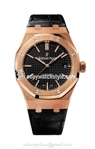 Audemars Piguet Royal Oak 15450 Selfwinding Pink Gold / Black / Strap 15450OR.OO.D002CR.01 Audemars Piguet Royal Oak 15450 Selfwinding Pink Gold / Black / Strap 15450OR.OO.D002CR.01