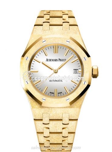 Audemars Piguet Royal Oak 15454 Selfwinding Frosted Yellow Gold / Silver 15454BA.GG.1259BA.02 Audemars Piguet Royal Oak 15454 Selfwinding Frosted Yellow Gold / Silver 15454BA.GG.1259BA.02