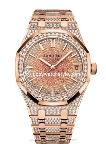 Audemars Piguet Royal Oak 155020 Pink Gold / Orange Sapphire 15502OR.ZZ.1222OR.01 Audemars Piguet Royal Oak 155020 Pink Gold / Orange Sapphire 15502OR.ZZ.1222OR.01