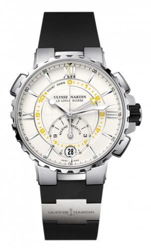 Ulysse Nardin Marine Regatta Stainless Steel / Silver / Rubber 1553-155-3/40 Ulysse Nardin Marine Regatta Stainless Steel / Silver / Rubber 1553-155-3/40
