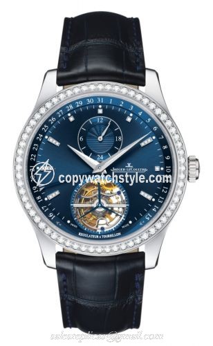 Jaeger-LeCoultre Master Tourbillon White Gold / Diamond / Blue / Alligator 1563480 Jaeger-LeCoultre Master Tourbillon White Gold / Diamond / Blue / Alligator 1563480