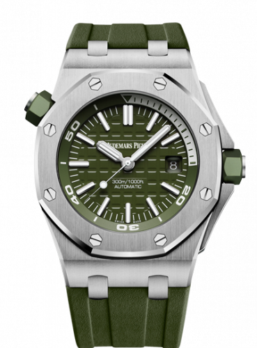 Audemars Piguet Royal Oak Offshore Diver Stainless Steel / Khaki 15710ST.OO.A052CA.01 Audemars Piguet Royal Oak Offshore Diver Stainless Steel / Khaki 15710ST.OO.A052CA.01