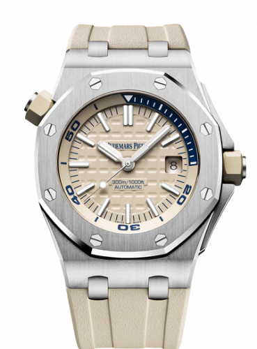 Audemars Piguet Royal Oak Offshore Diver Stainless Steel / Beige 15710ST.OO.A085CA.01