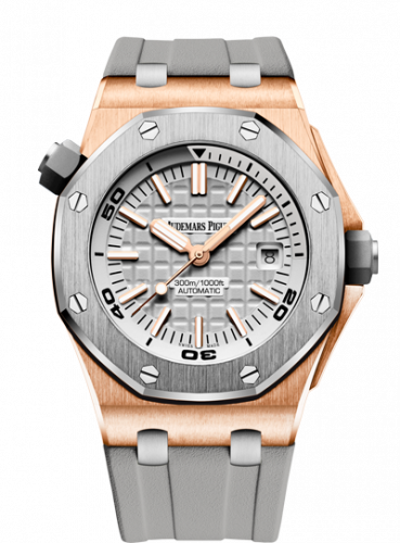 Audemars Piguet Royal Oak Offshore Diver Pink Gold / Titanium / Silver 15711OI.OO.A006CA.01 Audemars Piguet Royal Oak Offshore Diver Pink Gold / Titanium / Silver 15711OI.OO.A006CA.01